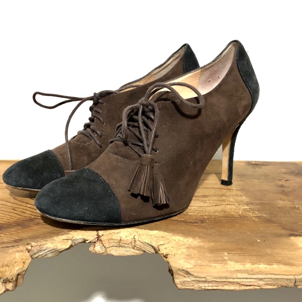 * 🎉 HP 🎉 Kate Spade | Duotone Suede Heeled Oxfords Size 6.5 - Picture 5 of 11